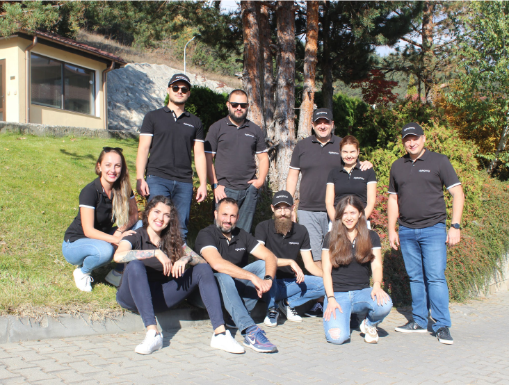 The founders of DGLegacy and Plan A, alongside the full DGLegacy squad.